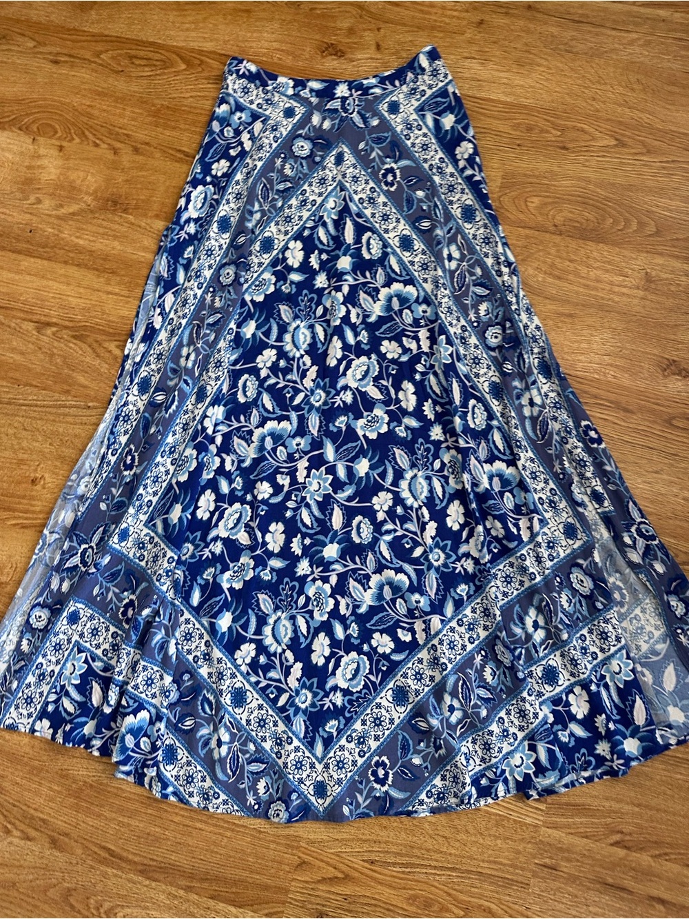 Spell Lolita Bluebell Floral Maxi Skirt S - Picture 13 of 16